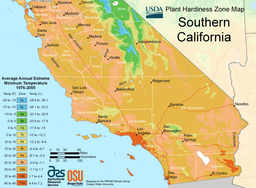 South California Plant Hardiness Zone Map • Mapsof - California Zone Map