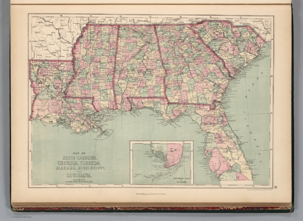 South Carolina, Georgia, Florida, Alabama, Mississippi, And - Florida Louisiana Map