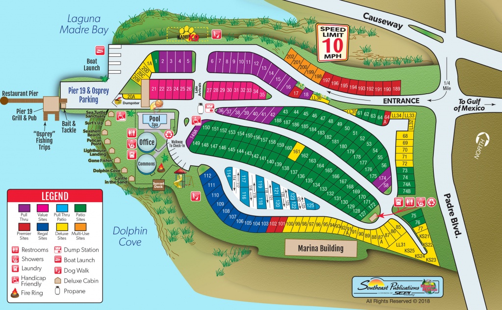 South Padre Island, Texas Campground | South Padre Island Koa - Texas Rv Parks Map