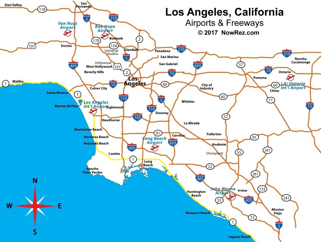 Southern California Airports Map Elegant Los Angeles Freeway Map - Southern California Airports Map