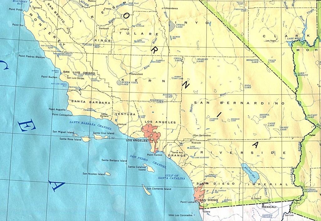 Southern California Base Map - Printable Map Of Southern California