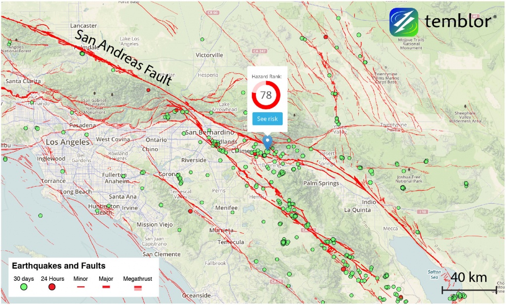 Southern-California-Fault-Map-San-Andreas-Fault – Temblor - Map Of The San Andreas Fault In Southern California