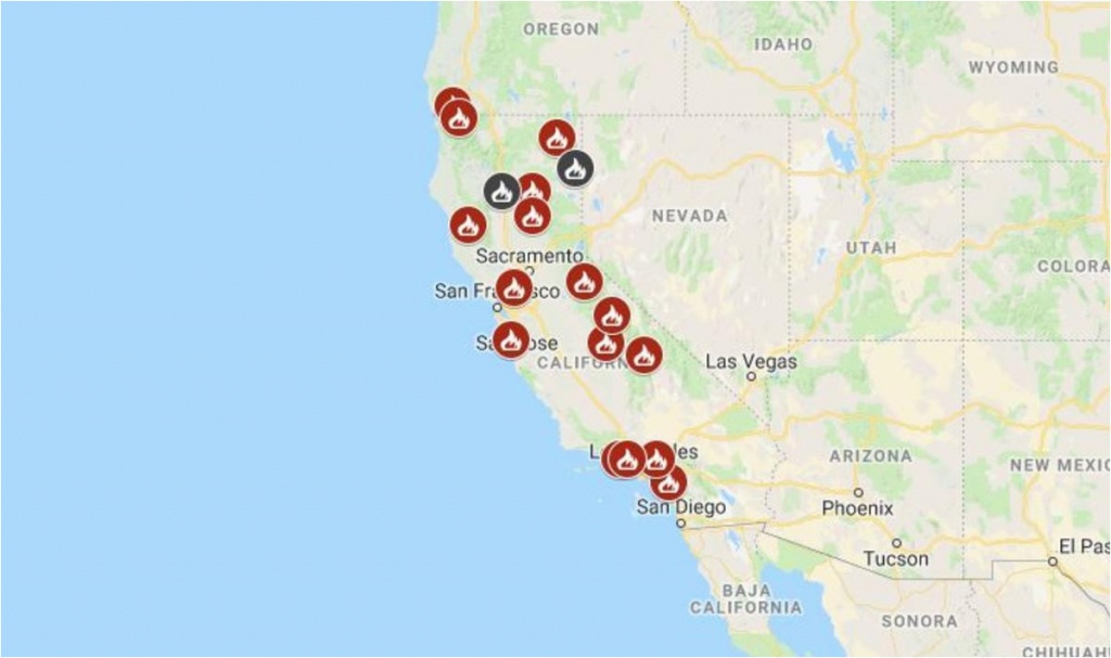 Southern California Fires Today Map | Secretmuseum - Fires In Southern California Today Map
