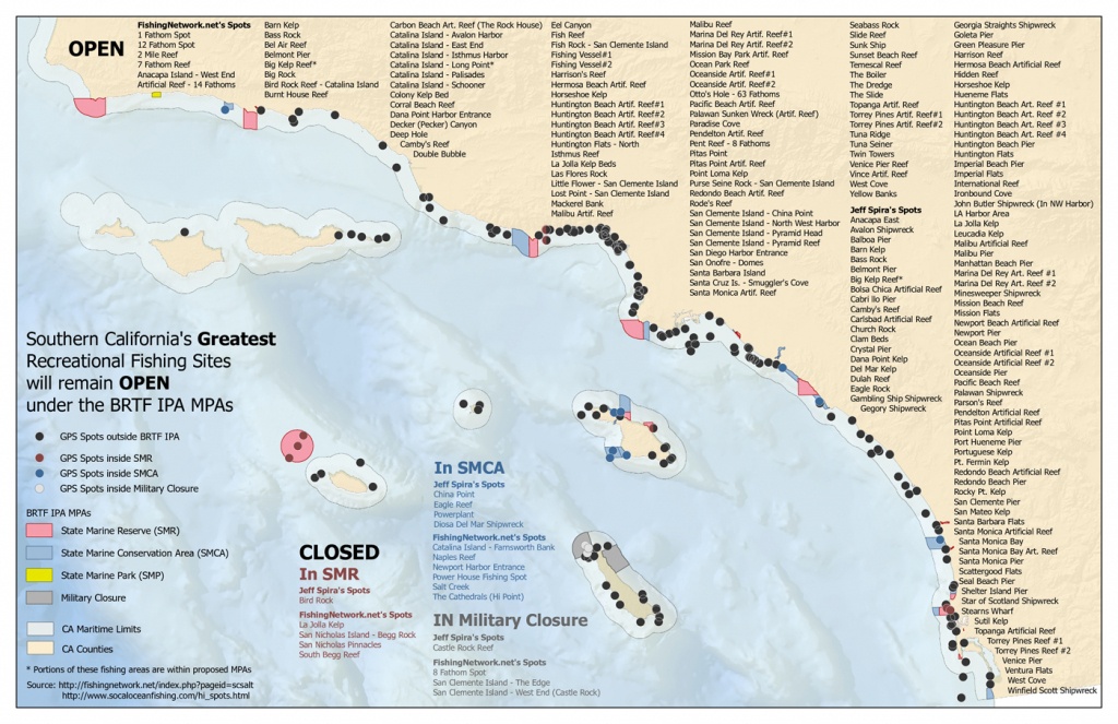 Southern California Marine Protected Areas | The Swordpress - Southern California Ocean Fishing Maps