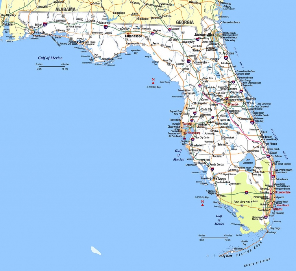 Southern Florida - Aaccessmaps - Printable Map Of Florida Cities