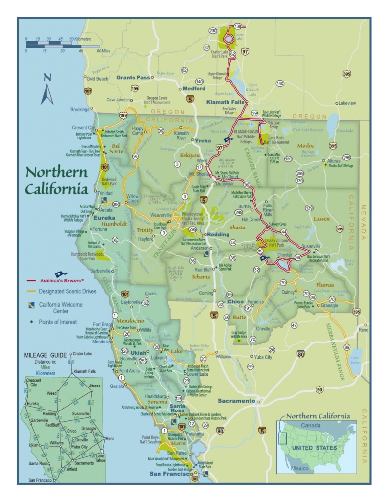 Southern Oregon - Northern California Map - Oregon California Map