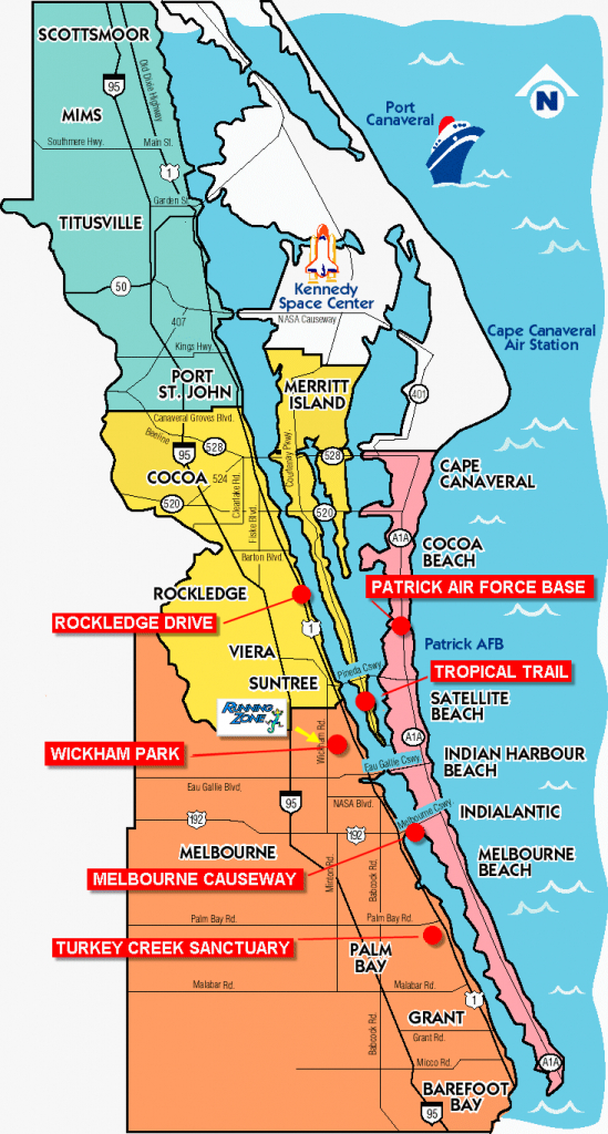 Space Coast Florida Map | Fysiotherapieamstelstreek - Coco Beach Florida Map