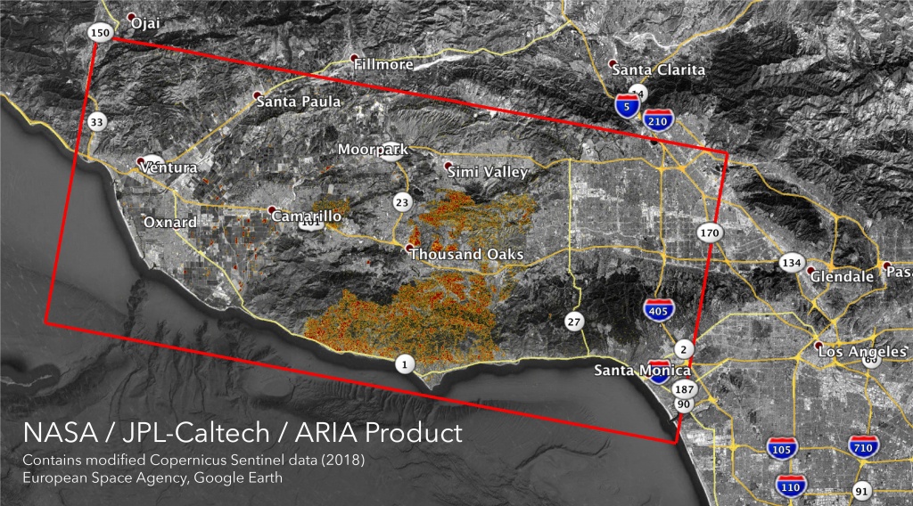 Space Images | Nasa&amp;#039;s Aria Maps California Fire Damage - Map Of California Fire Damage