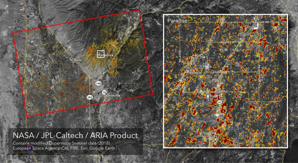 Space Images | Updated Aria Map Of Ca Camp Fire Damage - Map Of California Fire Damage