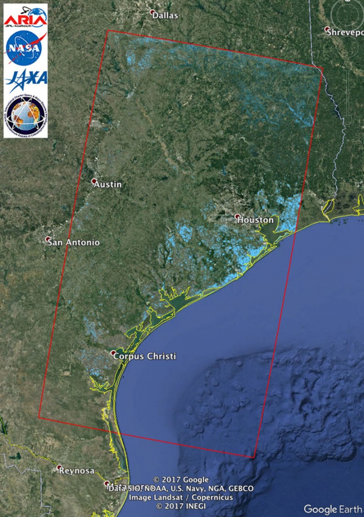 Space Images | Updated Nasa Satellite Flood Map Of Southeastern - Google Satellite Map Of Texas