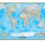 Spanish Classic World Map Print Wall Artnational Geographic Maps   National Geographic World Map Printable