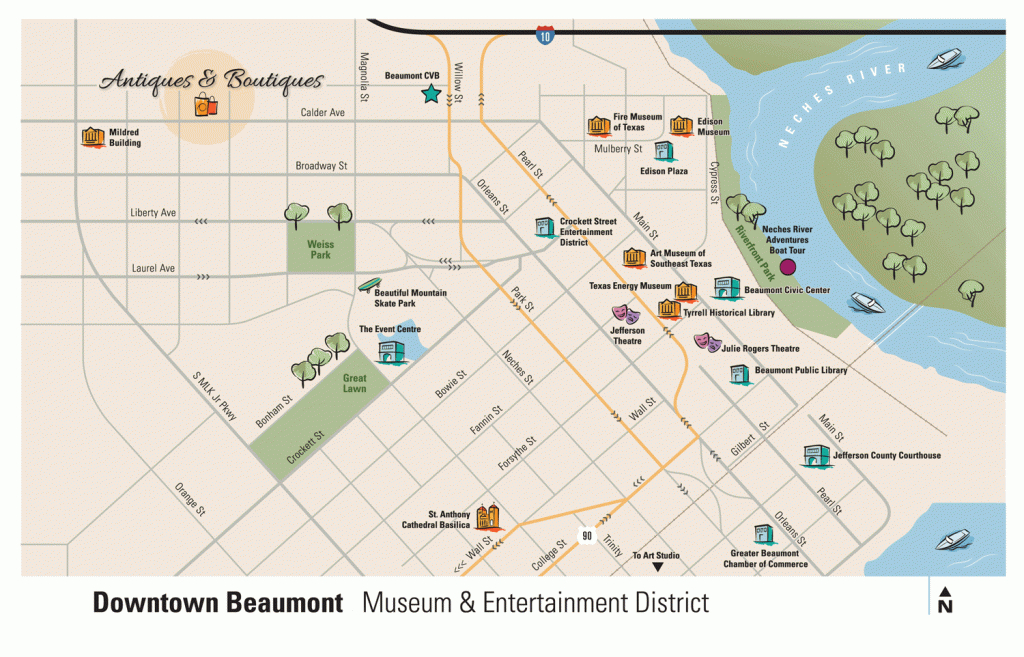 Sports Planning Tools | Getting Around Beaumont, Tx - Roadside Attractions Texas Map