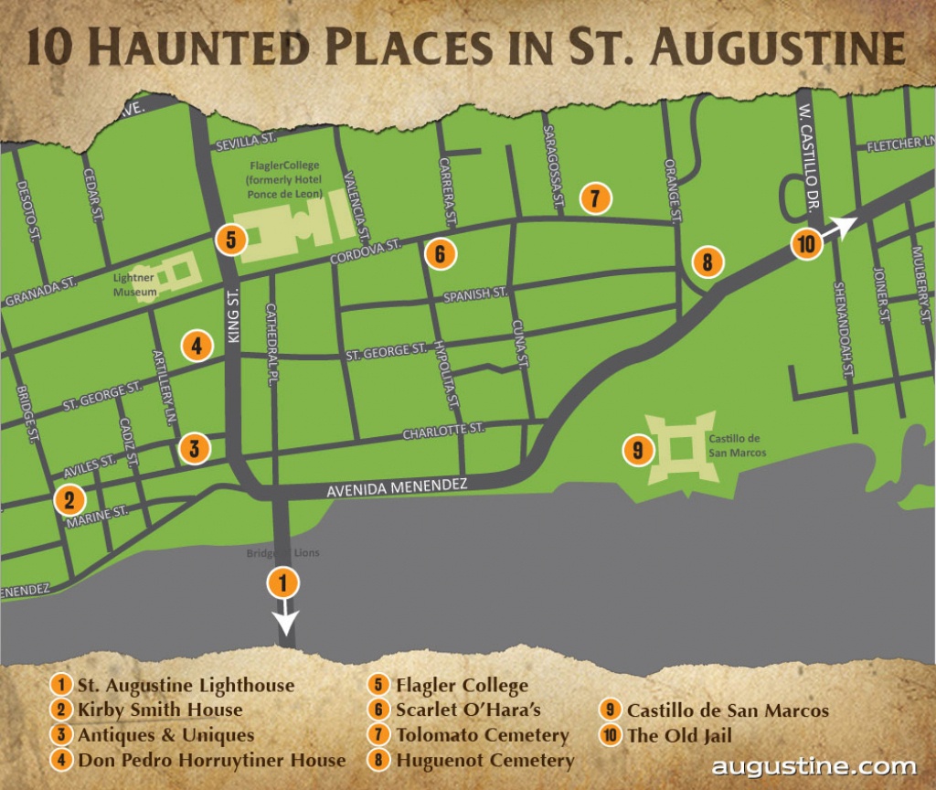 St. Augustine Haunts | Visit St Augustine - St Augustine Florida Map Of Attractions