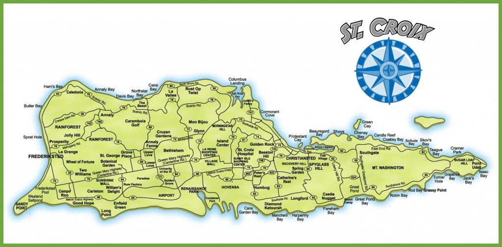 St. Croix Island Map - Printable Map Of St Croix
