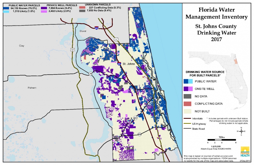 St. Johns Florida Water Management Inventory Summary | Florida - St Johns Florida Map