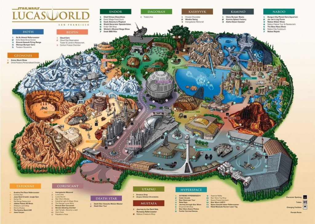 Star Wars Lucas World Theme Park Map Fake Or Leaked - Theme Parks California Map
