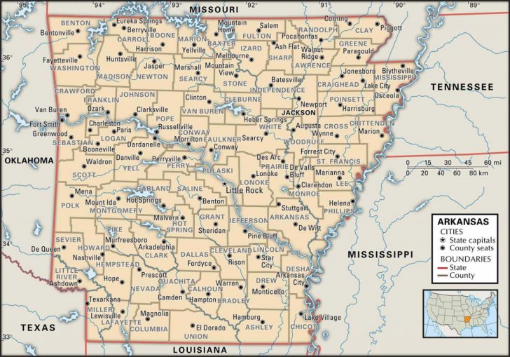 State And County Maps Of Arkansas Texas Arkansas Map 728x509 
