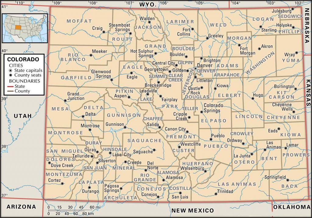 State And County Maps Of Colorado - Printable Road Map Of Colorado
