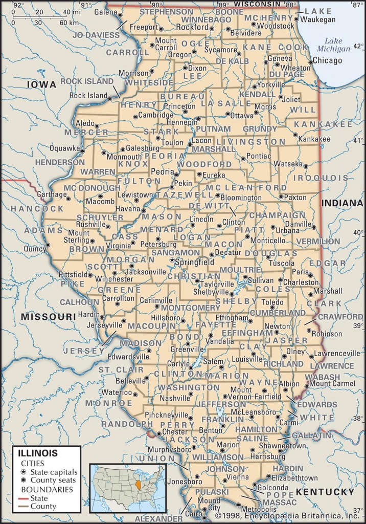 State And County Maps Of Illinois - Illinois County Map Printable