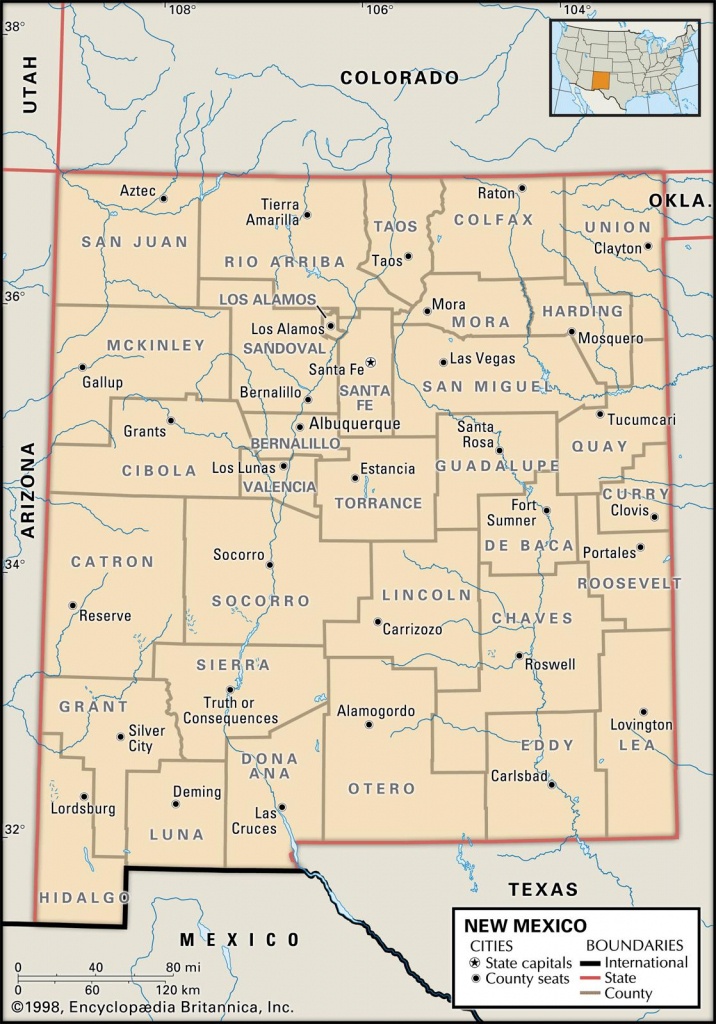 State And County Maps Of New Mexico - Printable Map Of New Mexico