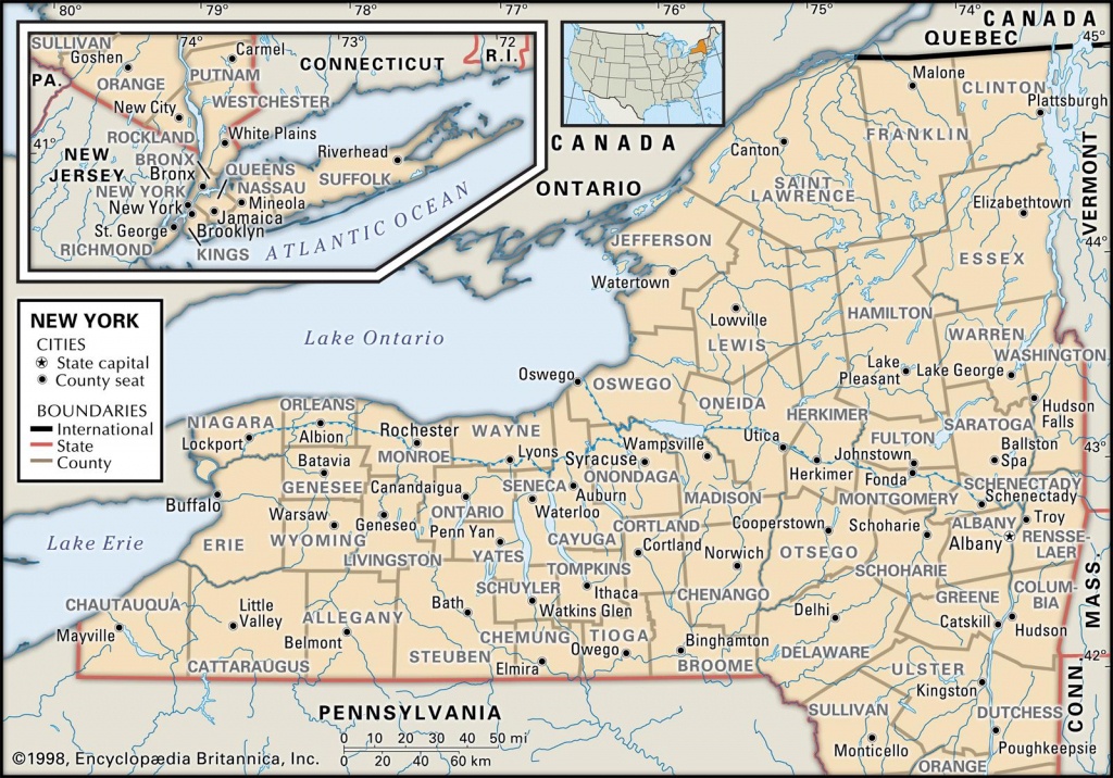 State And County Maps Of New York - Printable Map Of New York State