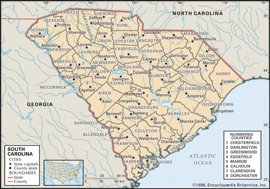 State And County Maps Of South Carolina - South Carolina County Map Printable