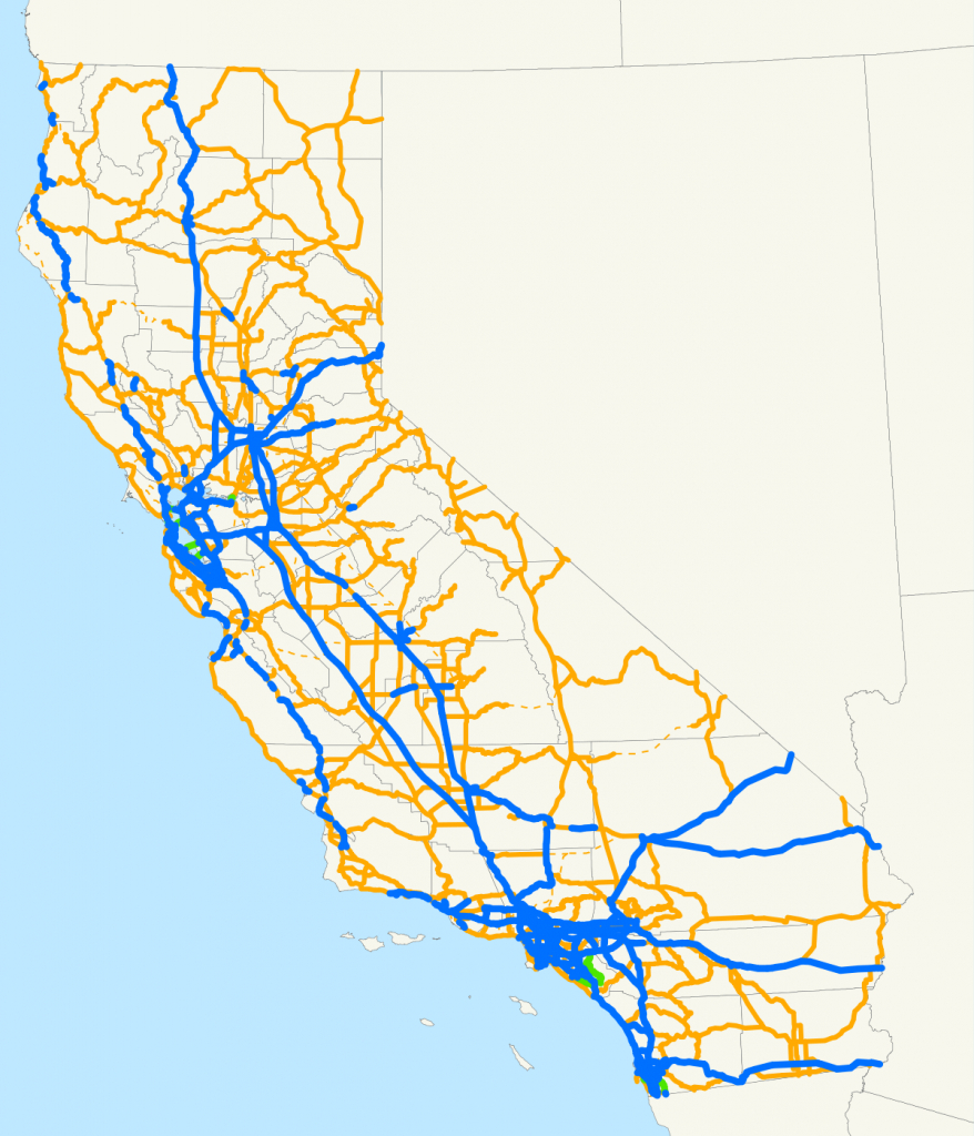 State Highways In California - Wikipedia - California State Highway Map