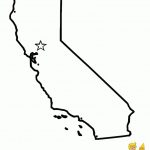 State Map Of California Coloring Sheet For Kids At Yescoloring   Blank Map Of California Printable