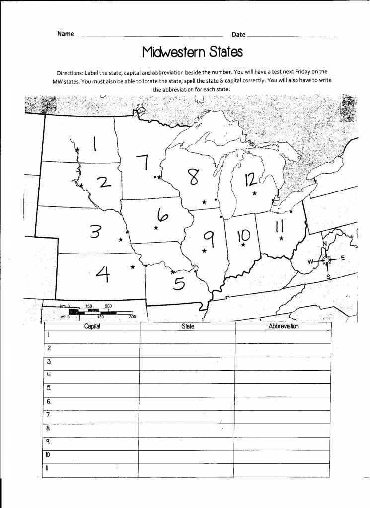 States Capitals – All Kind Of Maps - States And Capitals Map Test Printable