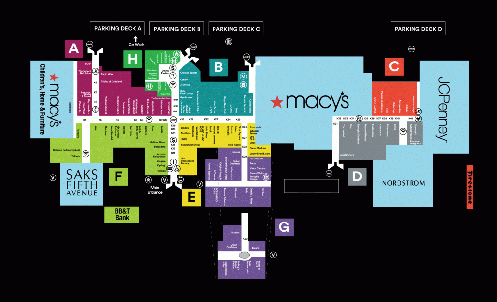 Store Directory For Dadeland Mall - A Shopping Center In Miami, Fl - Florida Mall Map