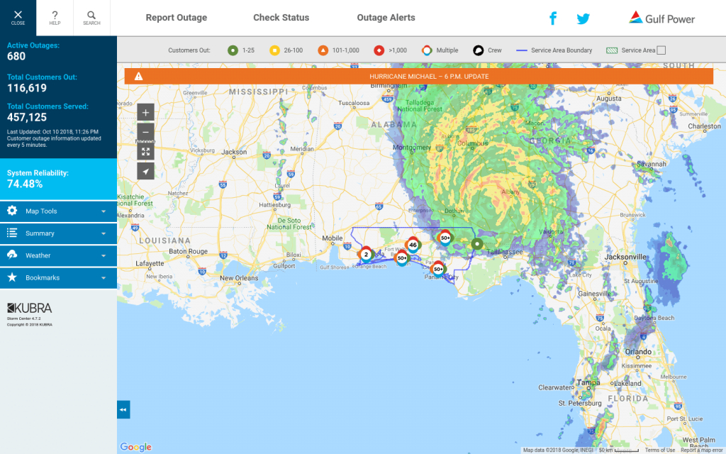 Storm Center Outage Maps Receive 3.1 Million Views For Record - Duke Outage Map Florida