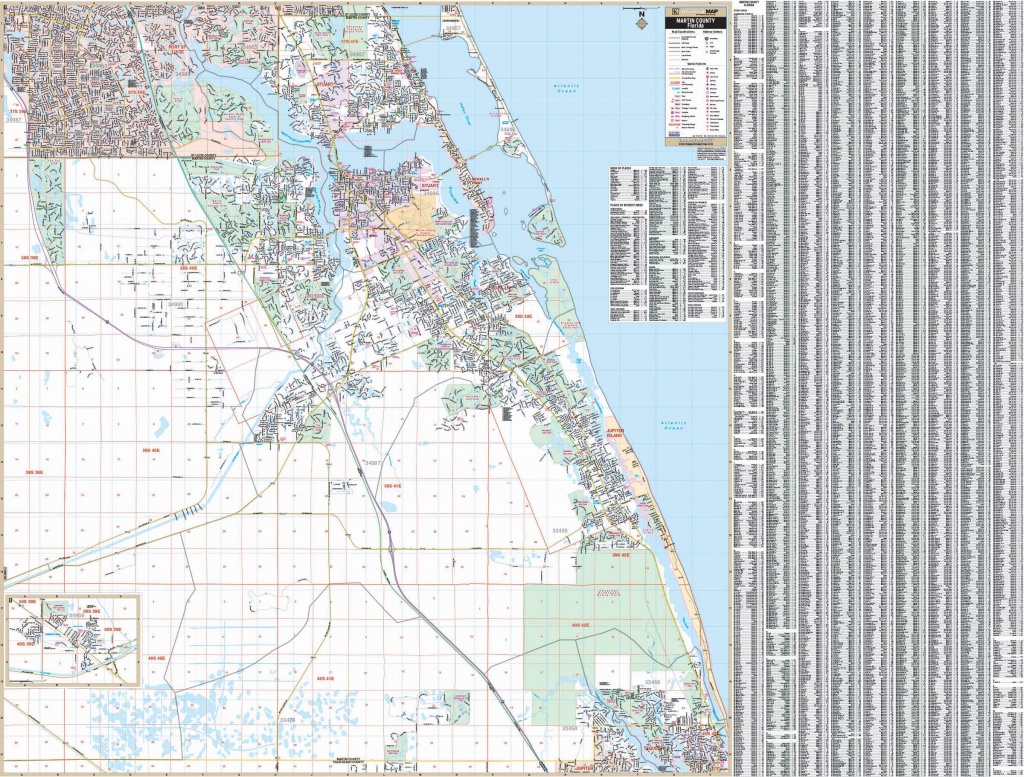 Stuart / Martin Co., Florida Wall Map – Kappa Map Group - Street Map Of Stuart Florida