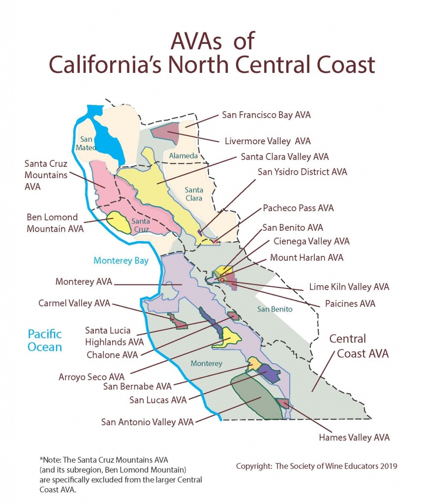 Swe Map 2019: California—Northern Central Coast – Wine, Wit, And Wisdom - Map Of Northern California Wineries