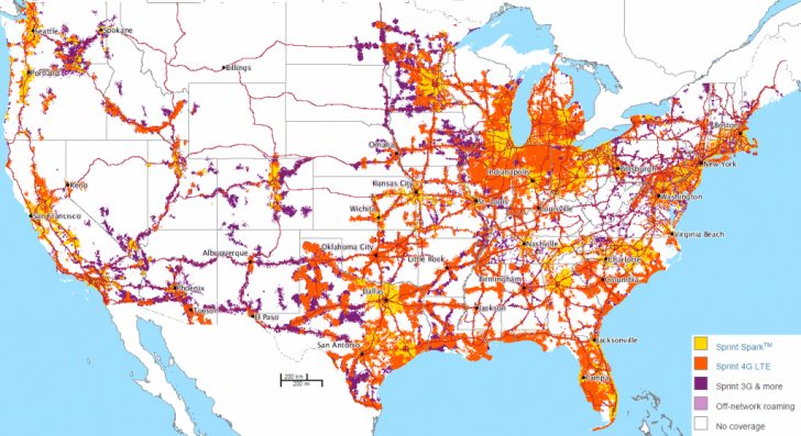 Sprint Coverage Map California