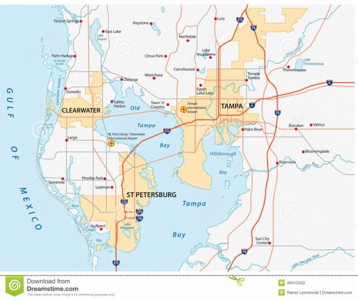 Tampa Florida Map With Cities
