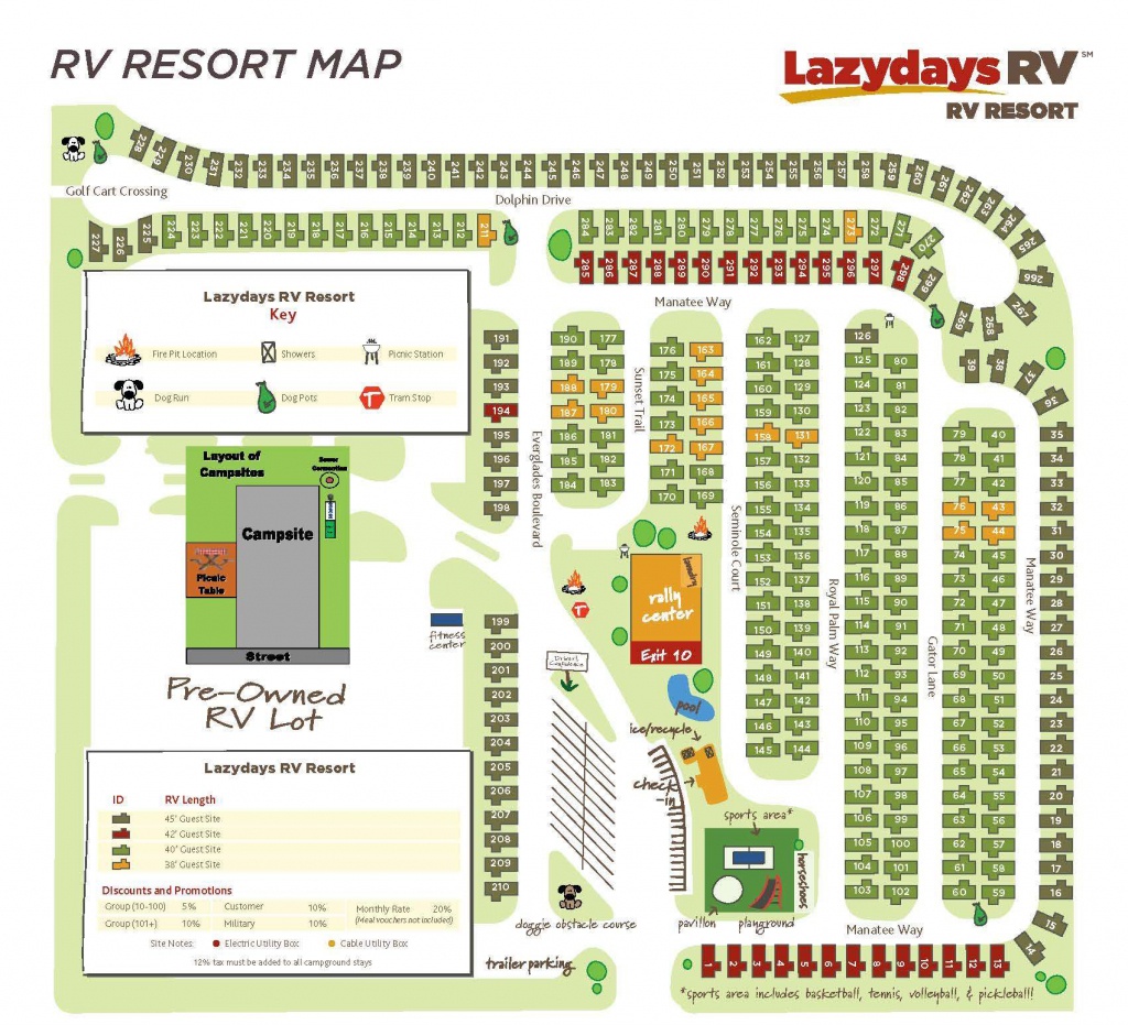 Tampa Rv Resort Map | Lazydays Rv In Tampa, Florida - Florida Rv Campgrounds Map