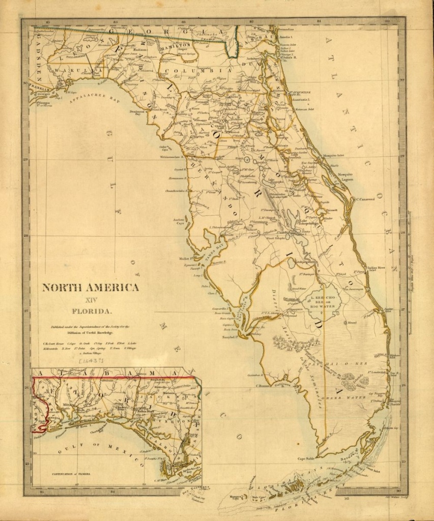 Tanner&amp;#039;s Map Of Florida From 1833. | Florida Memory | Florida Maps - Vintage Florida Map