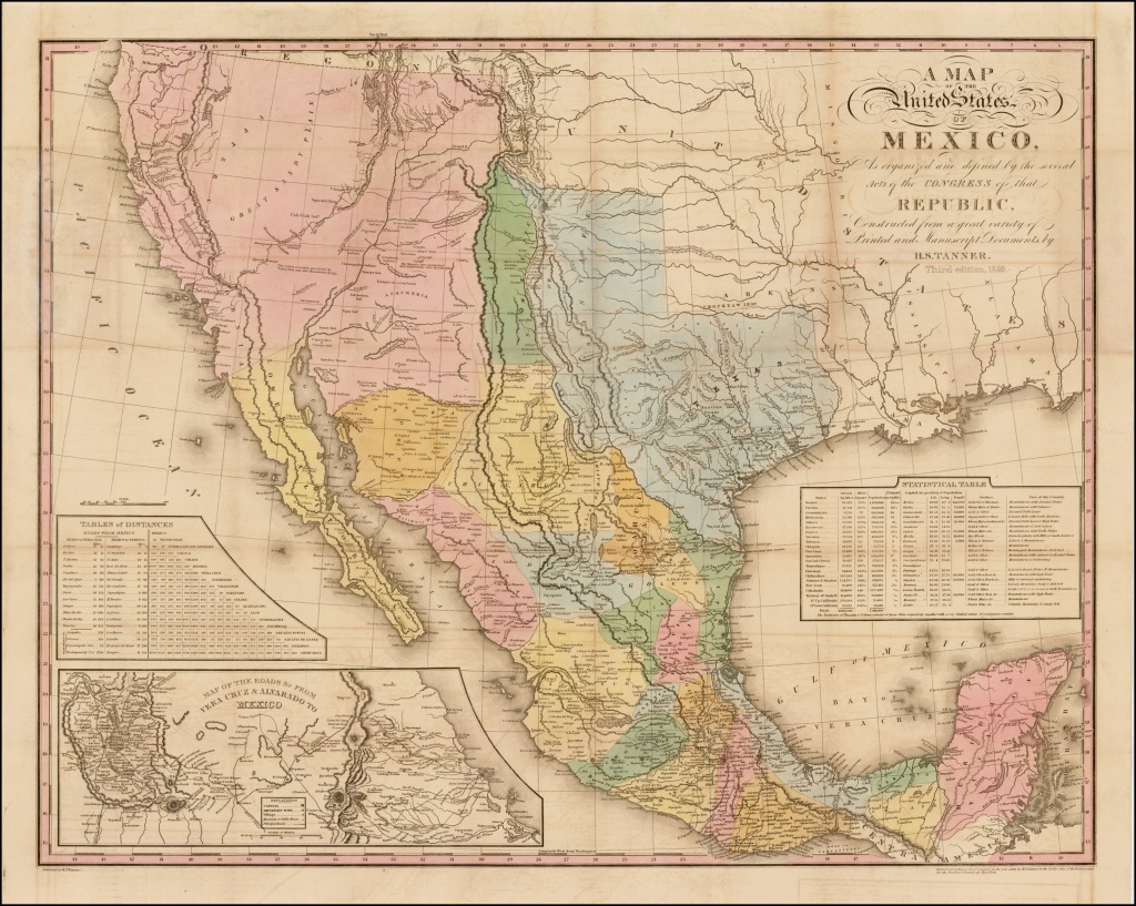 Tanner&amp;#039;s Map Of Mexico - Rare &amp;amp; Antique Maps - Antique Texas Map