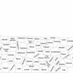 Tennessee County Map With County Names Free Download | I Wander As I   Printable Map Of Tennessee