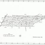 Tennessee State Map With Counties Outline And Location Of Each   State Map Of Tennessee Printable