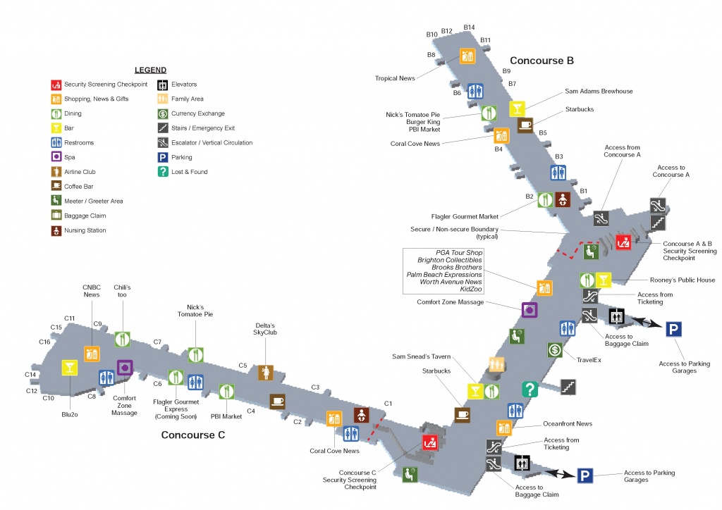 Terminal Maps | Palm Beach International Airport - Florida Airports Map