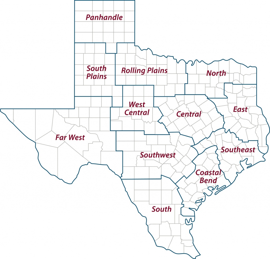 Texas Agrilife Extension Service District Map | Agrilife Today - Texas District Map