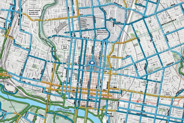 Austin Texas Bicycle Map