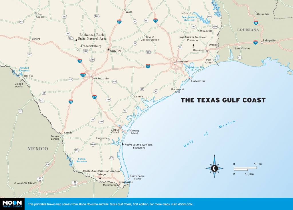 Texas Coastal Map And Travel Information | Download Free Texas - Map Coastal Texas