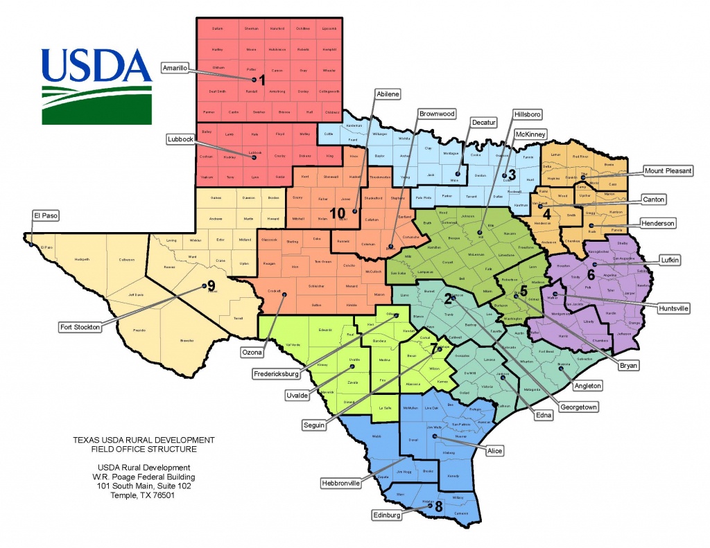 Texas Contacts | Usda Rural Development - Usda Loan Map California