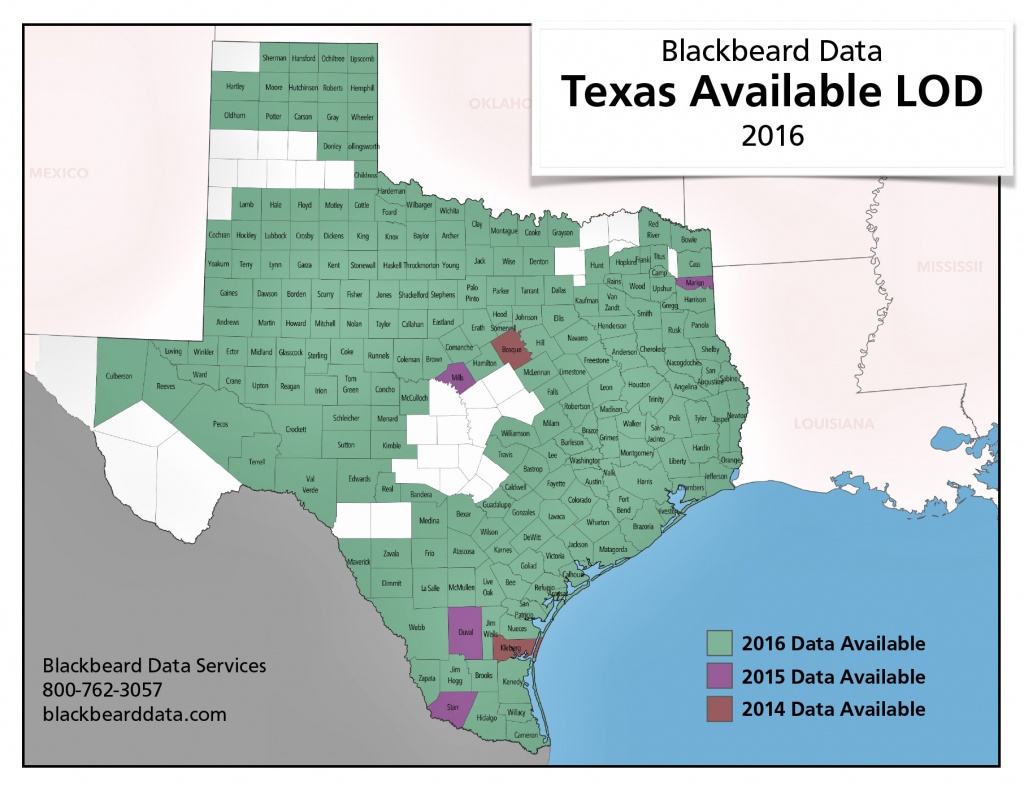 Texas County Coverage Of Lod – Blackbeard Data Services - Texas Oil And Gas Lease Maps