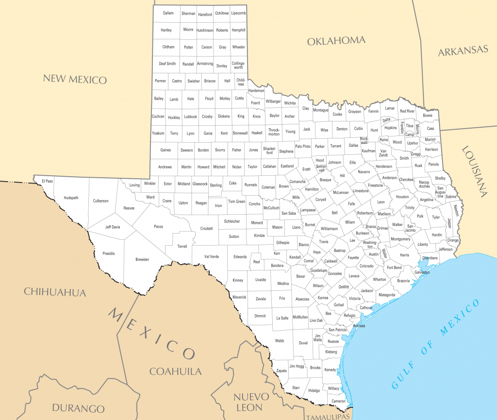Texas County Map • Mapsof - Google Maps Texas Counties