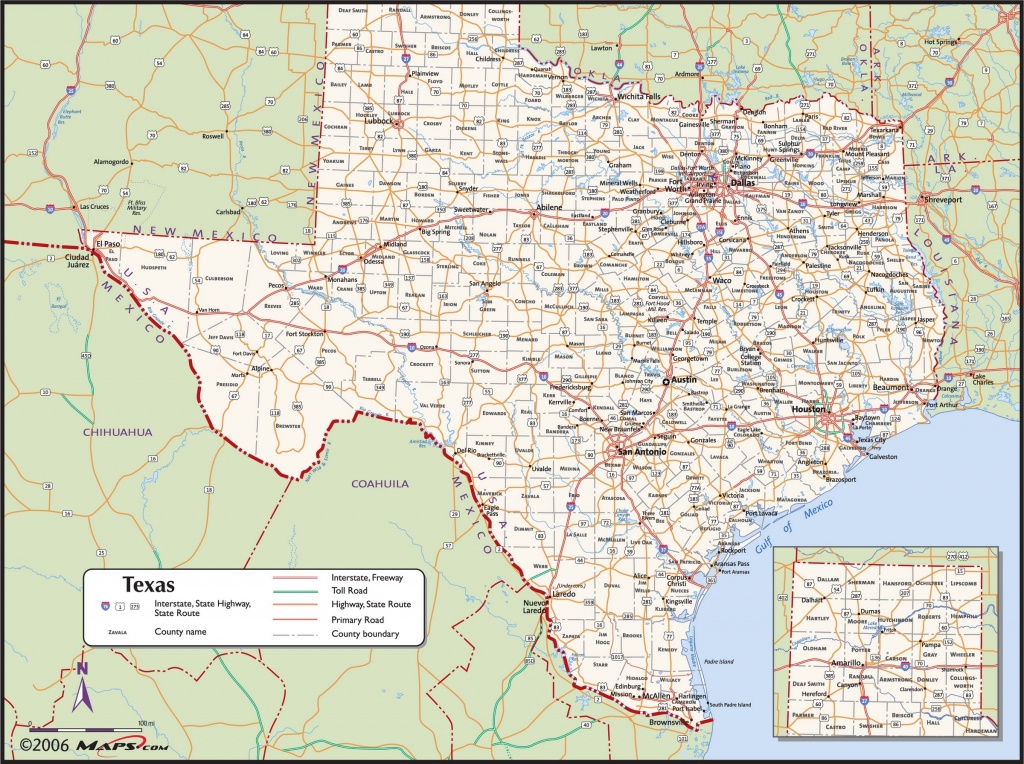 Texas County Wall Map - Texas Wall Map