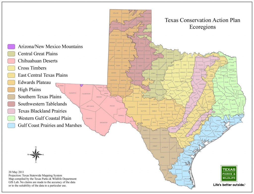 Texas Ecoregions Map From Texas Parks And Wildlife | Maps | Map - Texas Parks And Wildlife Map