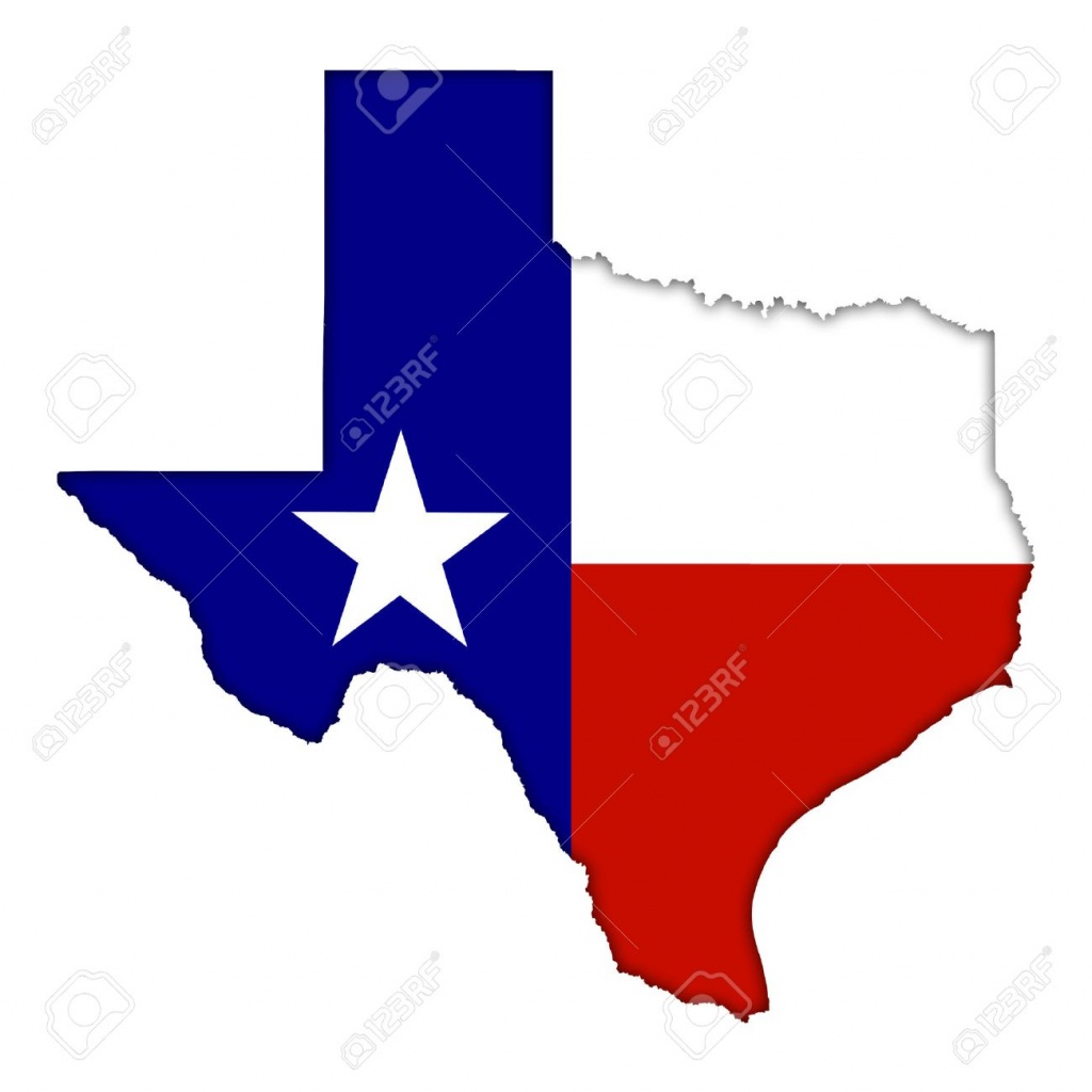 Texas Flag Map Icon - Texas Flag Map